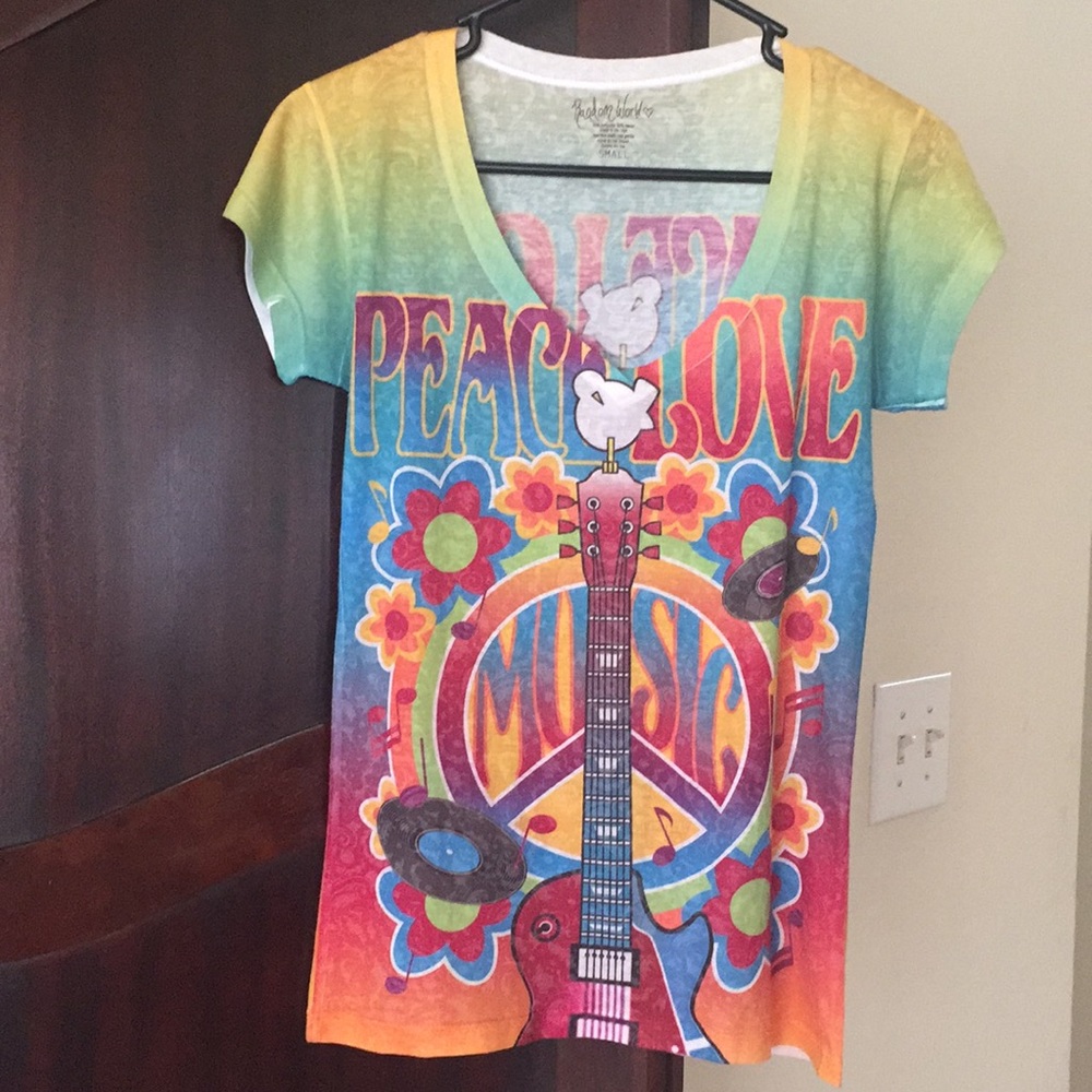 Random world small music shirt